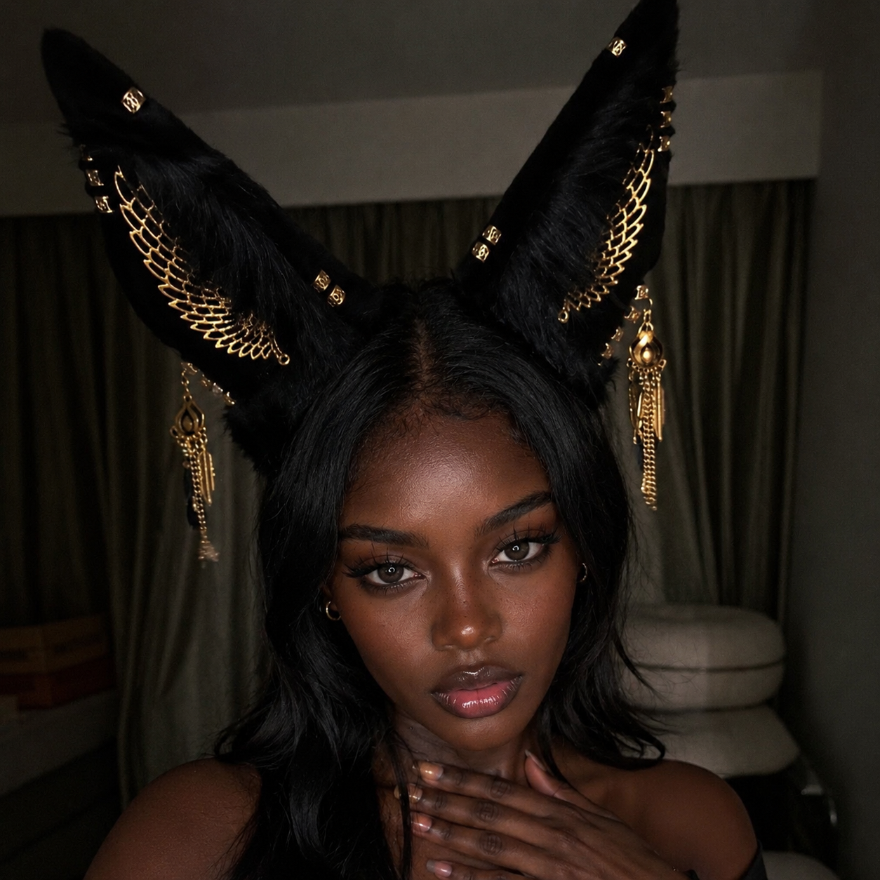 Animal Ears Ancient Egypt Anubis Headdress