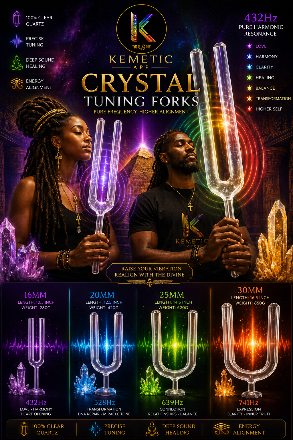 741Hz Crystal Sound Healing Tuning Fork
