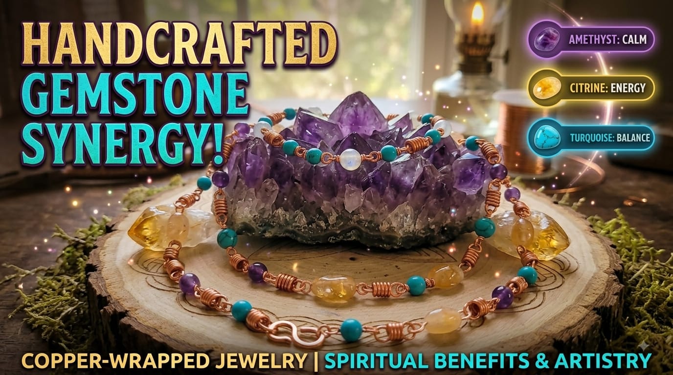 Copper,Amathyst,Citrine and Turquoise