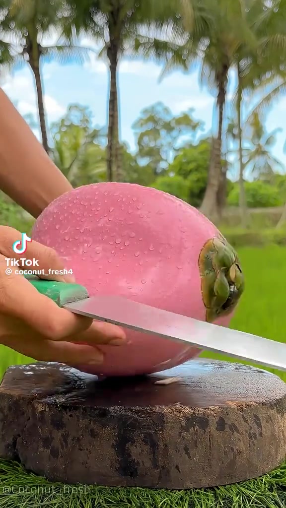 Pink coconut real or fake?